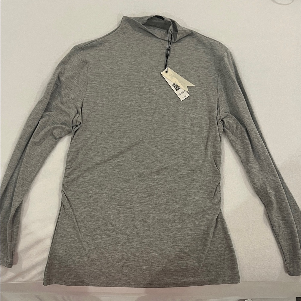 Tahari Heather Gray Long Sleeve Top